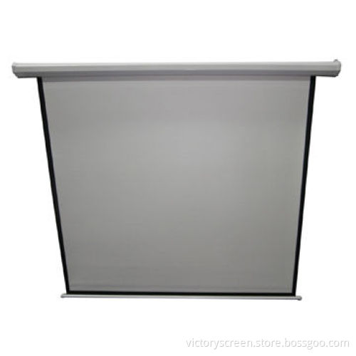 Motorized screen with standard A-OK RF control, 240*240cm, matte white, octagonal housing